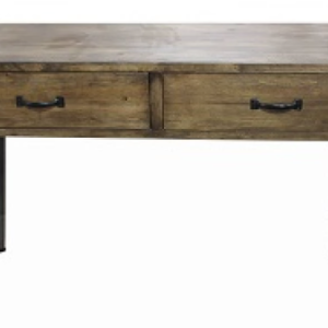 קומודה שתי מגירות עץ טבעי