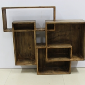 סט מדפים מלבנים עץ מנגו