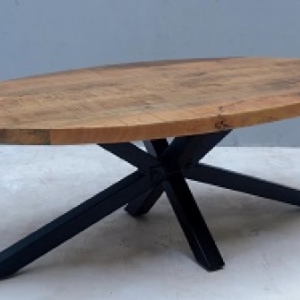 שולחן סלון אובלי עץ מנגו