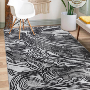 שטיח משולב שחור אפור